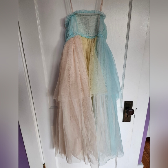 NWT Pernille Rosenkilde Strapless Tiered Tulle Dress - Picture 4 of 9